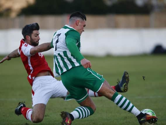 Josh Clack scored twice for Chichester City against East Preston