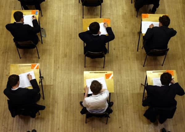 A general view of pupils sitting an exam