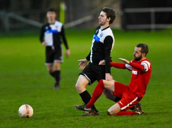 Defender Tom Lyne returned from injury against Chichester City. Picture: Stephen Goodger