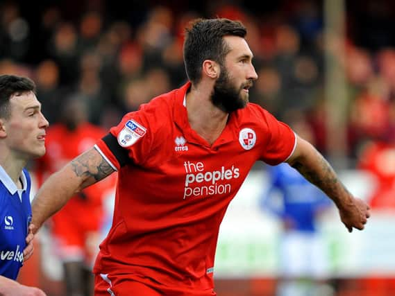 Ollie Palmer in action against Oldham on Saturday