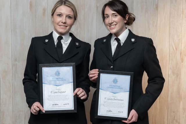 PCs Lara England and Lyndsey Burkinshaw