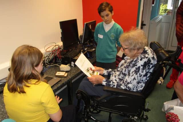 Pupils learned from residents at Red Oaks Care Home, Henfield