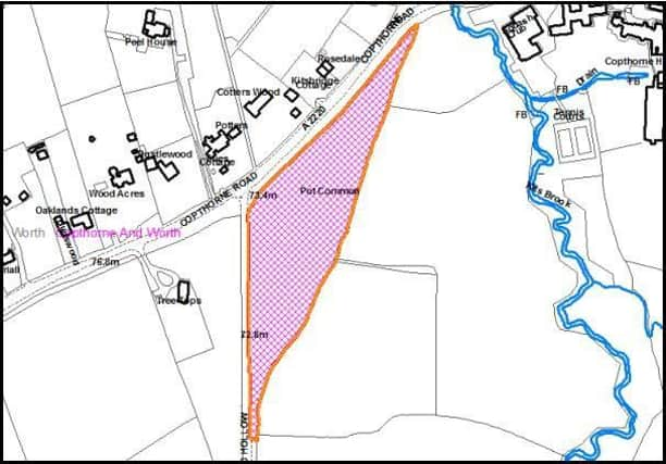 Site of the planned gypsy and traveller site in Copthorne SUS-190213-171056001