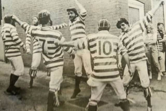 Rosemary Tidmarsh and Pauline Wiggin in a Royal Baby fancy dress skirt