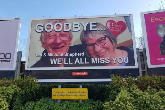 The billboard poster in Wick Street