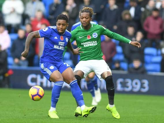 Action from Brighton's Premier League defeat at Cardiff in November. Picture by PW Sporting Photography