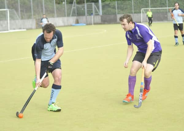 Gavin Cload on the ball during South Saxons' 4-2 win at home to Gillingham Anchorians. Picture by Simon Newstead