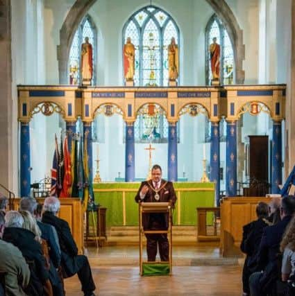 Billy at the civic service