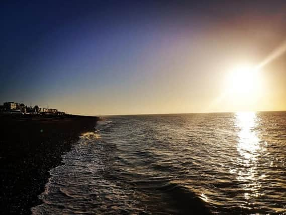 Morning sun over Bexhill