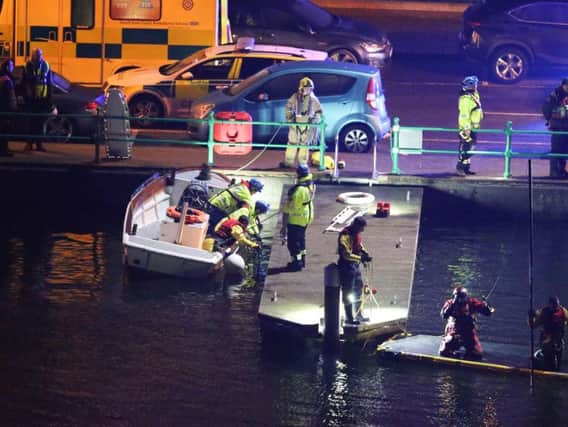 Emergency services at Brighton Marina on Saturday