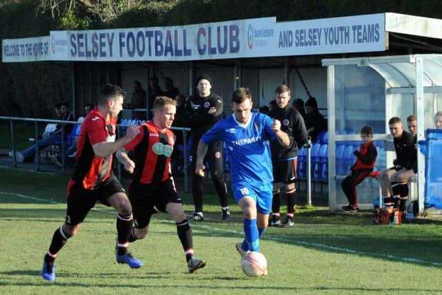 Selsey get it forward against Varndeanians / Picture by Kate Shemilt