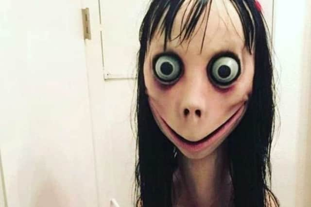 The scary  'Momo Challenge' image