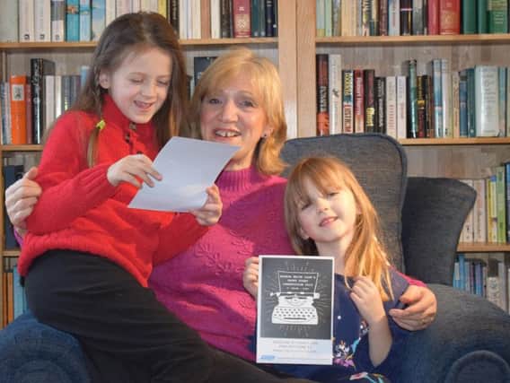 Julia Macfarlane with grandchildren Alice and Naomi