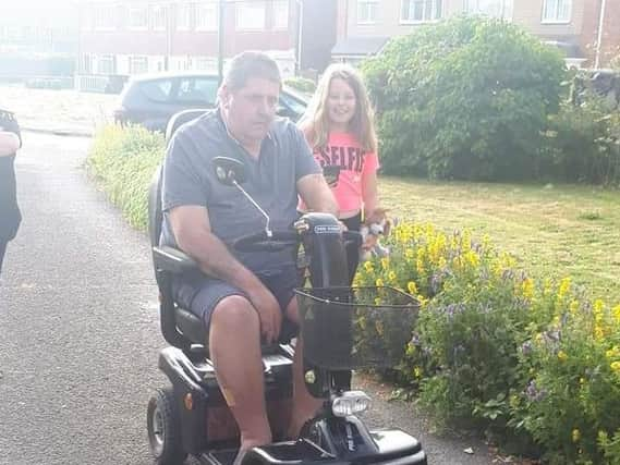 Beckys father David Leppard with his granddaughter Chloe Louise, aged nine