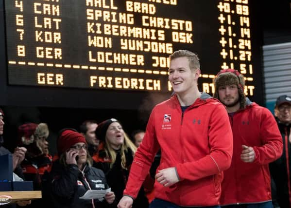 Great Britain's Brad Hall and Nick Gleeson finish fourth in the trwo-man event at the World Bobsleigh Championships in Whistler, Canada. Picture courtesy of the IBSF SUS-190403-193734002