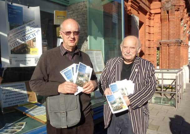 Out and about ... Councillors Graham Mayhew and Stephen Catlin