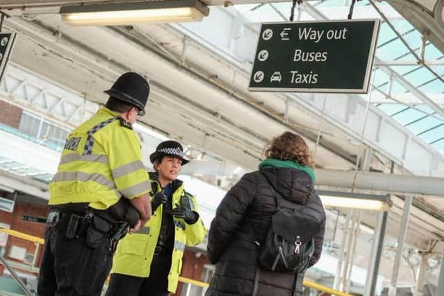 Police have been seen out and about in the town today as part of the operation. Pictures: Sussex Police