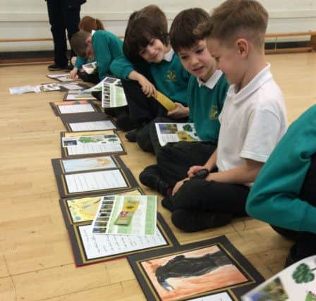 Some of the Kingslea pupils with their poems