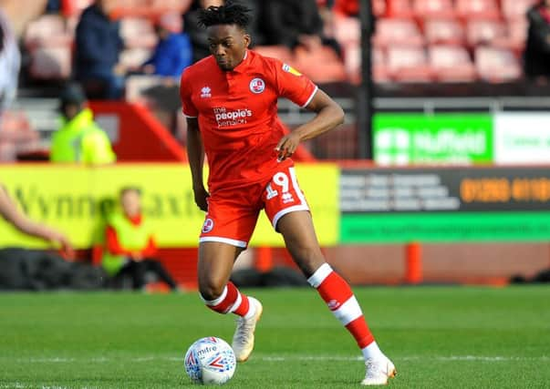 Crawley Town FC v Grimsby. Matty Wilcock. Pic Steve Robards SR1906547 SUS-191103-112631001