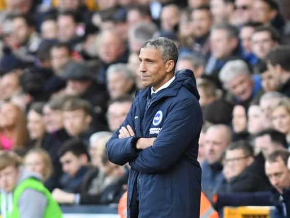 Brighton & Hove Albion boss Chris Hughton. Picture by PW Sporting Photography.