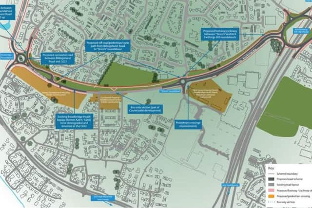 A map of the planned works