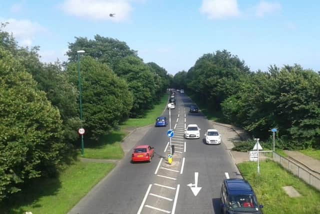 How the A259 at Angmering looked before trees were removed