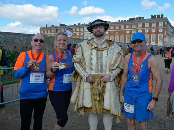 Tone Zone's trio with the boss at Hampton Court Palace