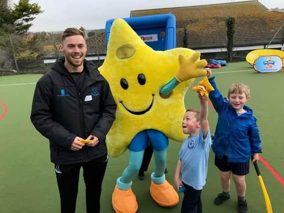 Phil Salt helps launch the 2019 All Stars programme / Picture: Sussex Cricket