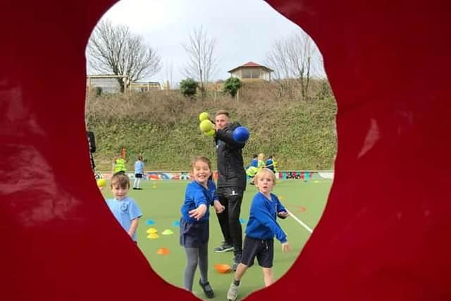 Phil Salt helps launch the 2019 All Stars programme / Picture: Sussex Cricket