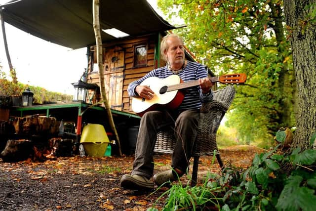 Steve Tremmel being evicted by the council from his horsebox, which he's been living in on private land for the last five years - at Coolham. Pic Steve Robards SR1827744 SUS-180211-162519001