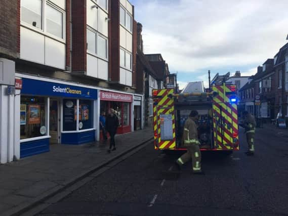 One of the engines in North Street this evening.