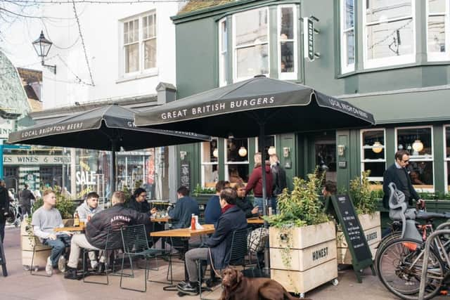 Al fresco burgers at Honest Brighton Burgers