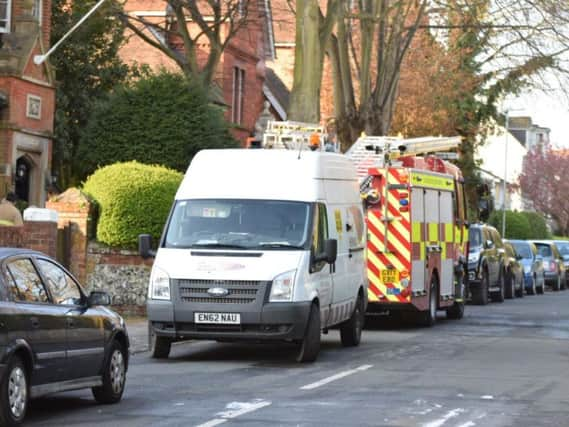 The fire happened at a house in Arundel Road, Eastbourne. Picture: Dan Jessup