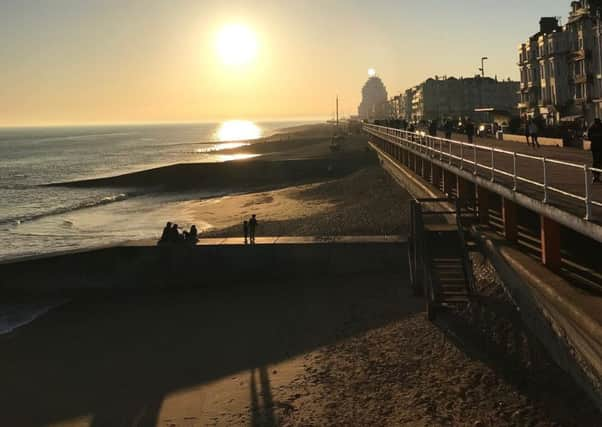 Hastings seafront sun SUS-190416-082042001