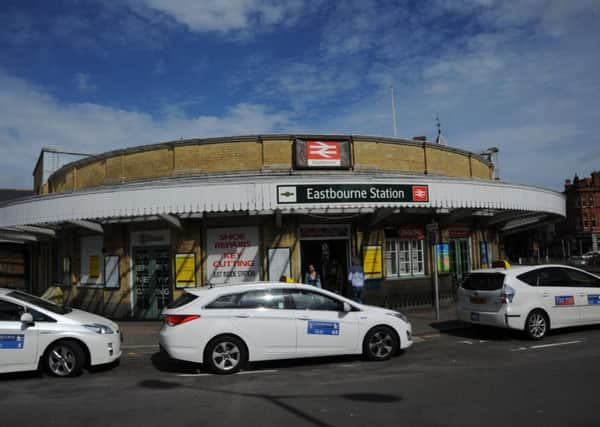 Eastbourne Railway Station Taxi Rank, photo by Mark Dimmock