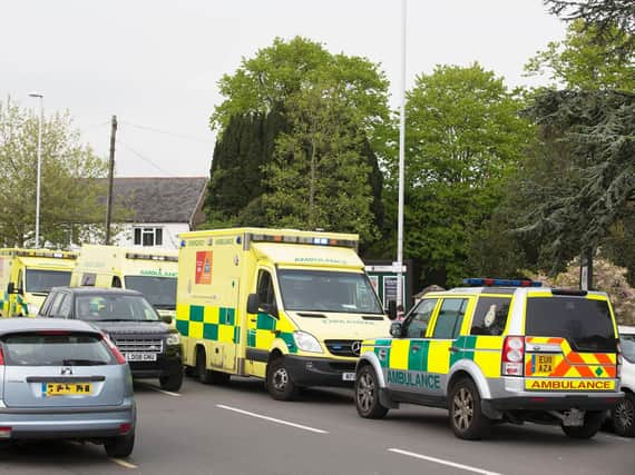 The emergency services were called to the graveyard next to St Mary's Church in Broadwater