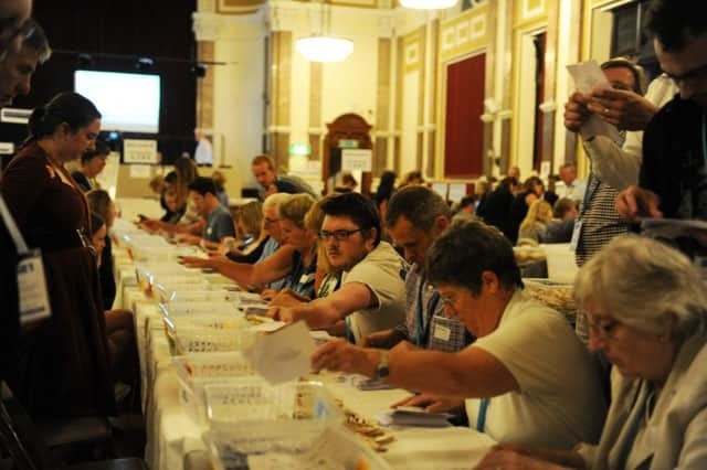 Eastbourne General Election - Town Hall 8/6/17 (Photo by Jon Rigby) SUS-171006-114257001