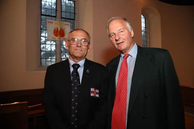 Tony Edwards with Brigadier Hugh Willing. Photo by Kt Bruce. SUS-190705-134220001