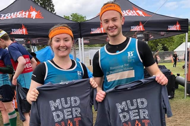 Friends Ryan Lamprell and Georgia Lunn at Tough Mudder Classic London West