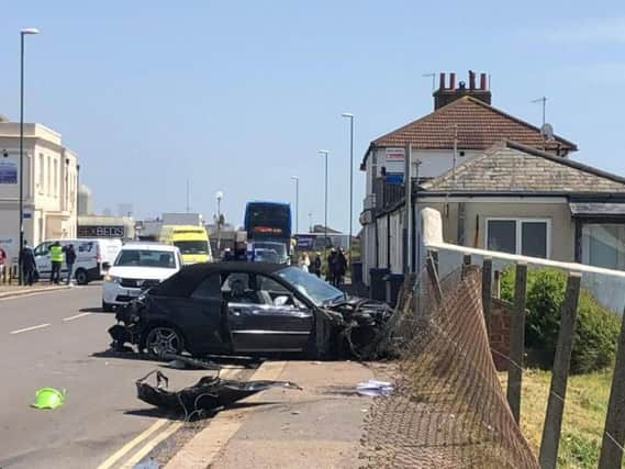 The scene in Portslade. Photo by Peter Hewett.