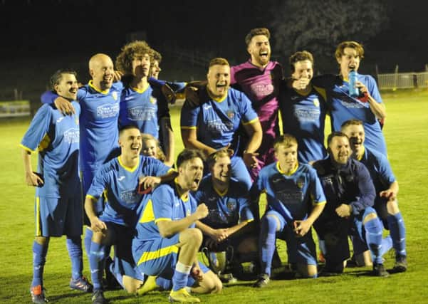 Northiam 75 II celebrate after winning the Robertsbridge Charity Junior Cup