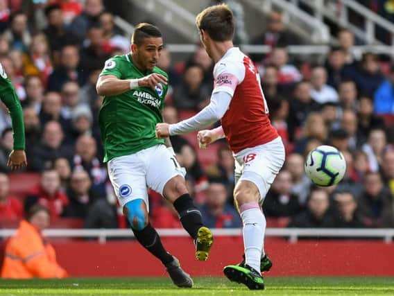 Anthony Knockaert in action during Brighton's 1-1 draw with Arsenal. Picture by PW Sporting Photography