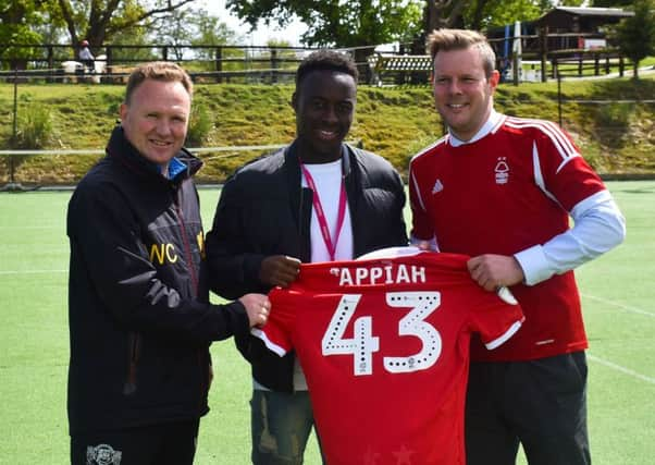 Nottingham Forest star Arvin Appiah at Buckswood School