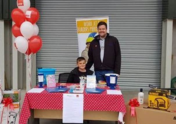 Aaron Frogley from Rainy Day Trust with his son, Connor