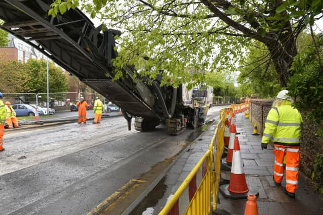 Roadworks in Upper Avenue, Eastbourne (Photo by Jon Rigby) SUS-190905-104310008