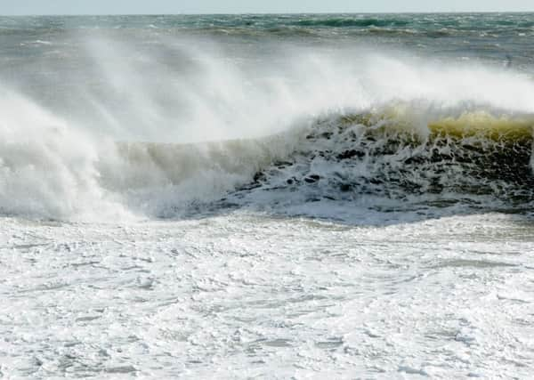 Waves on Bognor Regis beach