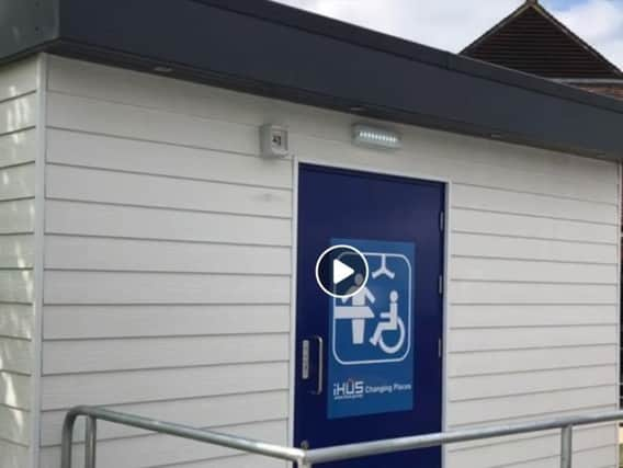 The new Changing Places toilet at Worlds End Recreation Ground in Burgess Hill. Picture: Mid Sussex District Council