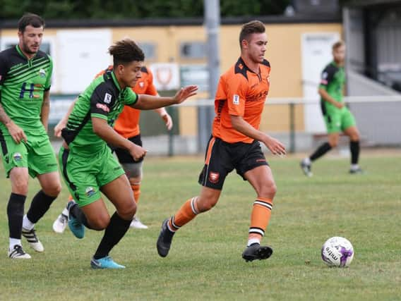 Gibraltar under-21 international Jack Breed in action for AFC Portchester