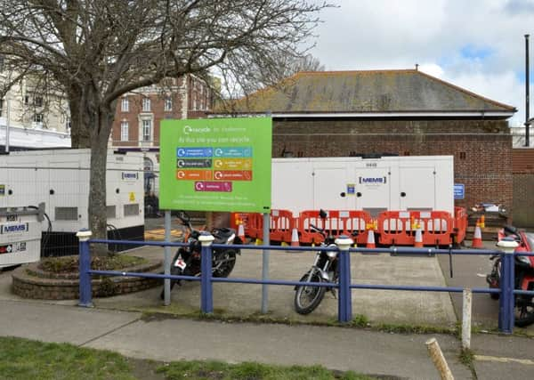 Area behind Tourist Information Centre where recycling bins use to be (Photo by Jon Rigby) SUS-180204-121343008