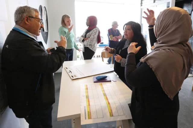 The community cafe and exhibition space. Photo by Richard Platt